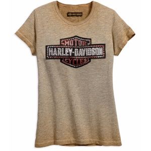 Harley-Davidson Women's Studded Bar & Shield Tee